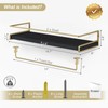 Forbena Black and Gold Floating Shelves for Wall, Bathroom Wall