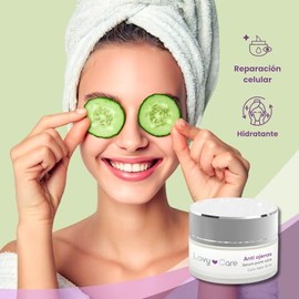 Lovy Care Serum Anti Ojeras pH 5.5 con extracto de pepino 18 mg con ´ácido Hialurónico + Cafeina