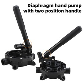 NovelBee 720GPH Manual Bilge Pump,Boat Self Priming Hand Pump with Aluminium Handle,Diaphragm Hand Bilge for Boat Yacht Waste Transfer
