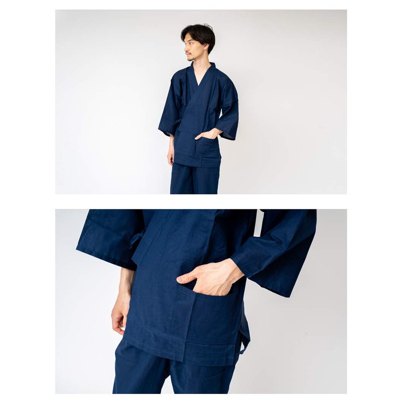 Tosen Work Clothes, Men's, Midori (Navy), 100% Cotton, navy