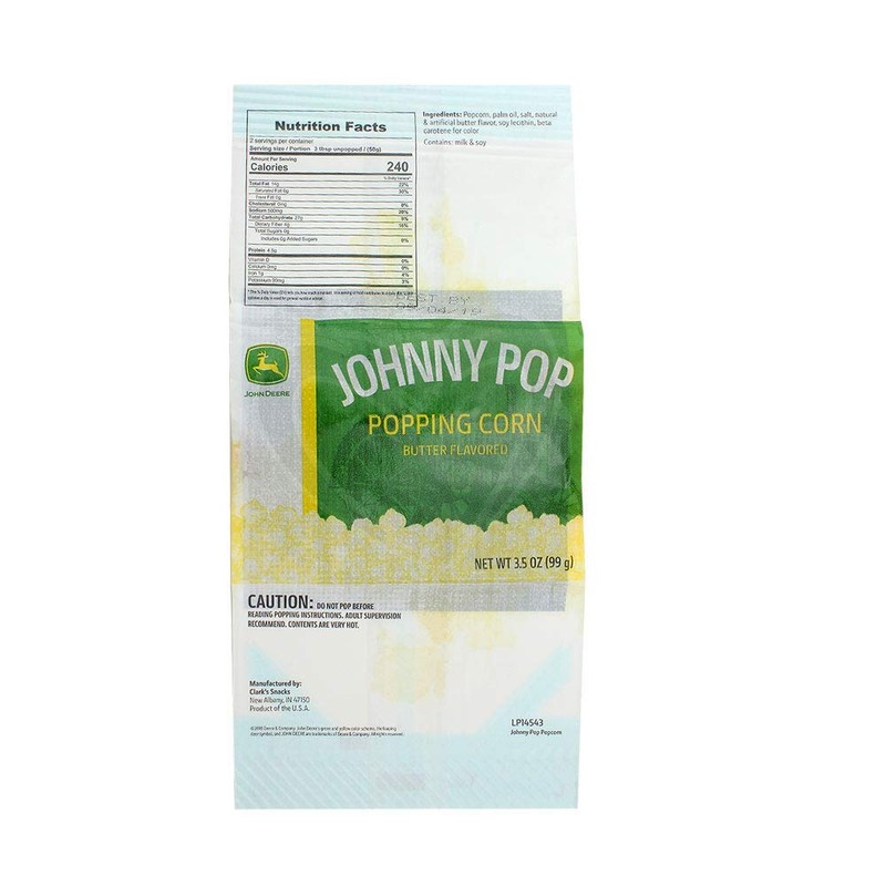 John Deere Johnny Pop Quality Popcorn (Case of 36 Bags)
