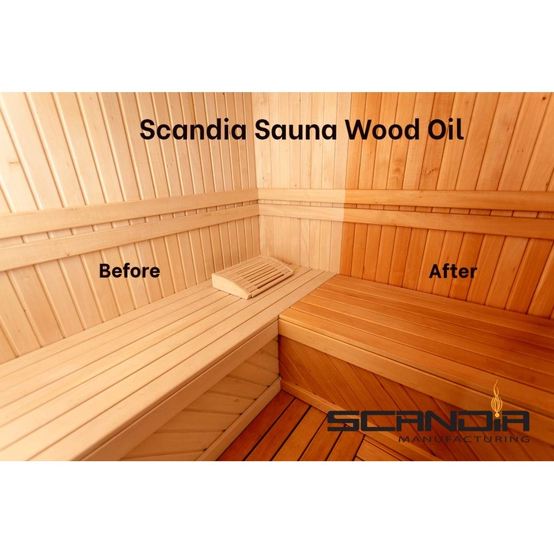 Scandia All Natural Sauna Wood Oil for Restoring and Protecting
