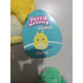 Squishmallows Mini Fuzzamallow 5" Zarina  Banana Slug & Maritza Cactus Set NWT