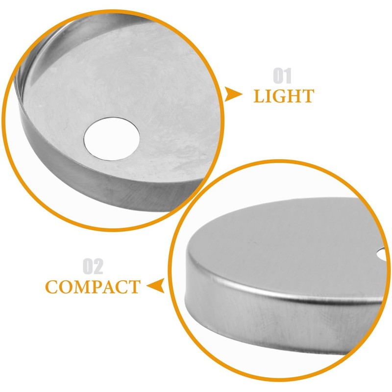 VILLCASE 2 Pairs Decorative Stainless Steel Toilet Seat Bolts Covers