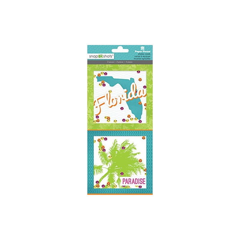 Paper House Productions Shkr-0007E Snapshots Embellishments Shaker (3-Pack), Florida