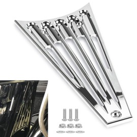 PSLER Parrilla de marco de corte de borde de motocicleta para Touring Street Glide FLHT FLHX FLHTK FLHR FLTR Road Electra Glide Road King 2009-2013 Cromado