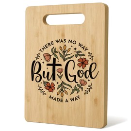 WNAGT Christian Cutting Board, but God Made a Way Chopping Board, Christian Gifts for Women, Faith Based Gifts, Christian Kitchen Decor, Decorative Cutting Boards for Kitchen