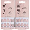 Nail HQ 24 Oval French Nails with Nail Glue