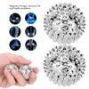 1 Pair Magnetic Massage Ball, Hand Massage Acupressure Ball, Silver