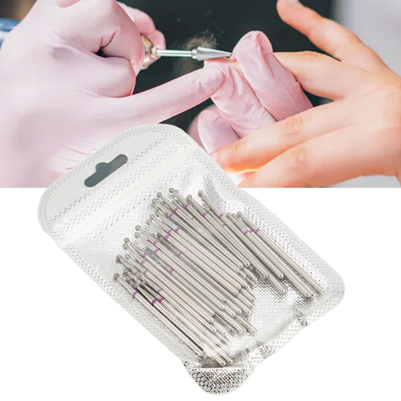 50pcs Nail Drill Bits Rotatable High Strength Emery Gel Nail