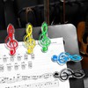 Musiin Music Note Clips, 5-Piece Set (Yellow, Green, Blue), Modern