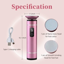 Electric Foot Callus Remover for Feet Foot Callus Remover Foot File Electric Foot Callus Remover Pedicure Tools for Feet Foot File Callus Remover Foot Scrubber Dead Skin Remover