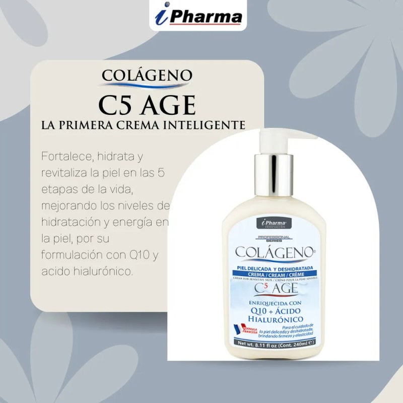 Crema De Colágeno + Ácido Hialurónico + Q10 C5 Age
