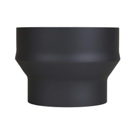 LANZZAS Stove Pipe Extension from Diameter 150 mm to Diameter 200 mm – Colour: Metallic Black – Flue Pipe Extension