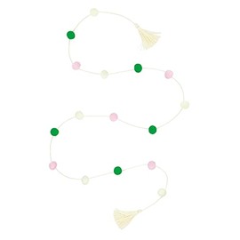 Unique 39806 Pom Garland with Tassels-1.82 m Colours, Spring Gingham
