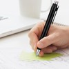 5 Creative Black Pens and 12 Refills, Thick Ballpoint Pens,