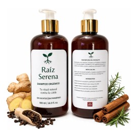 Shampoo Crecimiento Anticaida Raíz Serena | Romero Jengibre
