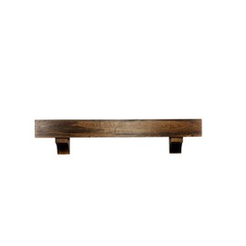 6" Deep Rustic Wood Beam Mantel with Corbels 42 48 54 60 66 72 84 (48, Provincial)