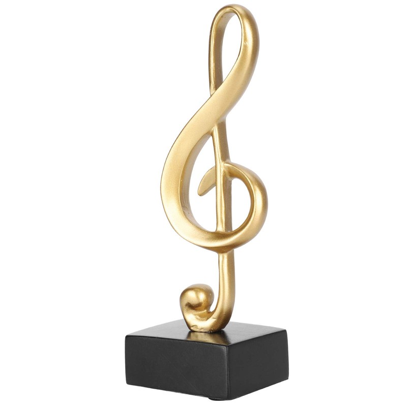 AUNMAS Figura de Nota Musical, Estatua de Nota Musical Dorada