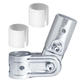eoere 10 Sets Pivot Tee Pipe Fittings Connector T Adjustable Clamp, Fit OD 25.4 mm Stainless Steel Pipe and 3/4" EMT