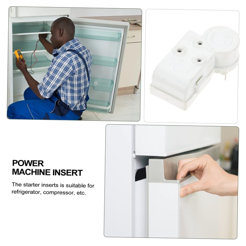 TEHAUX Refrigerator Compressor Starter Relay Mini Fridge Overload Protector Easy