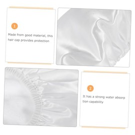 Gorro Ducha Mujer Banda Elástica Material Peva Satín Práctico Viajes Baño Protege Cabello Humedad