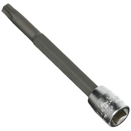 Koken T30 2025.80-T30 1/4 (6.35 mm) SQ. Torx Bit Socket, Total Length: 3.1 inches (80 mm)
