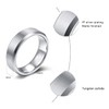 SHINYSO 6mm Mens Wedding Band Tungsten Carbide Ring Beveled Edges
