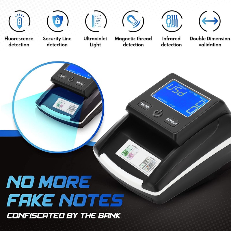 Banknote Detector Small Portable Convenient Digital Technology Intelligent Money Counter