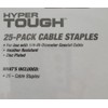 Hyper Tough Black Plastic Staples for 1/4 Diameter Coaxial Cable