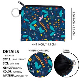 FAVORTALK Small Purse Portable Change Purses with Cartoon Animal Pattern Mini Coin Pouch with Zip for Girls Travel Coin Purse, 3300