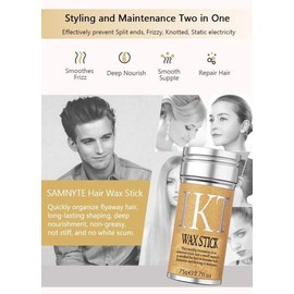 CANAIMASHOP Barra De Cera Para El Cabello, Barra De Control Del Borde De La Peluca, Cera De Peinado Suave Y Suave, No Grasosa, Sin Residuos, Adecuada Para Cabello Suelto Y Encrespado 2 Pack