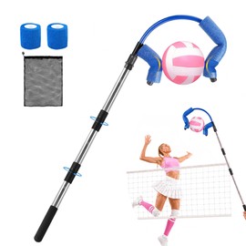 Caulimo Volleyball Spike Trainer (No Ball Included): Adjustable Volleyball Training Equipment - Volleyball Hitting Trainer with Anti-Slip Foam Head for Indoor & Outdoor Practice