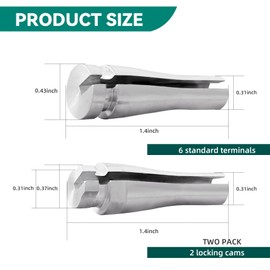 NTNEV Door Latch Cable repair kit, Compatible with Ford F150 F250 F350, E-Series, Ranger, Expedition, Excursion (6 Standard Ends and 2 Locking Cam)