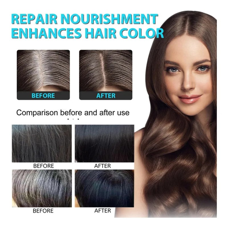 Mz Champú Para Oscurecer Barba Y Cabello, 2 Piezas