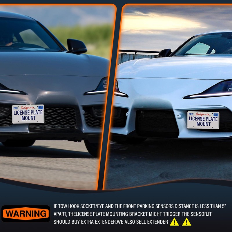 Anti Theft Front License Plate Bracket Mount Compatible with Toyota