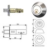 Round Single Cylinder Deadbolt, Stainless Steel Security Door Lock with