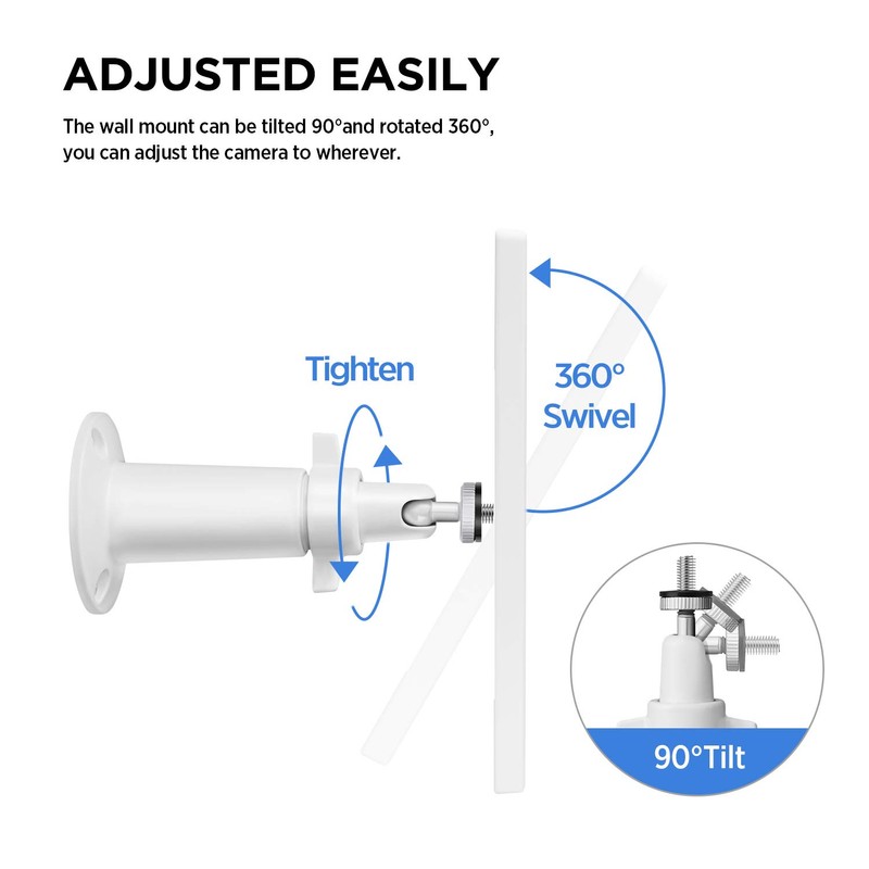 OLAIKE Smart Home Adjustable Indoor/Outdoor Metal Wall Mount (2 Pack)