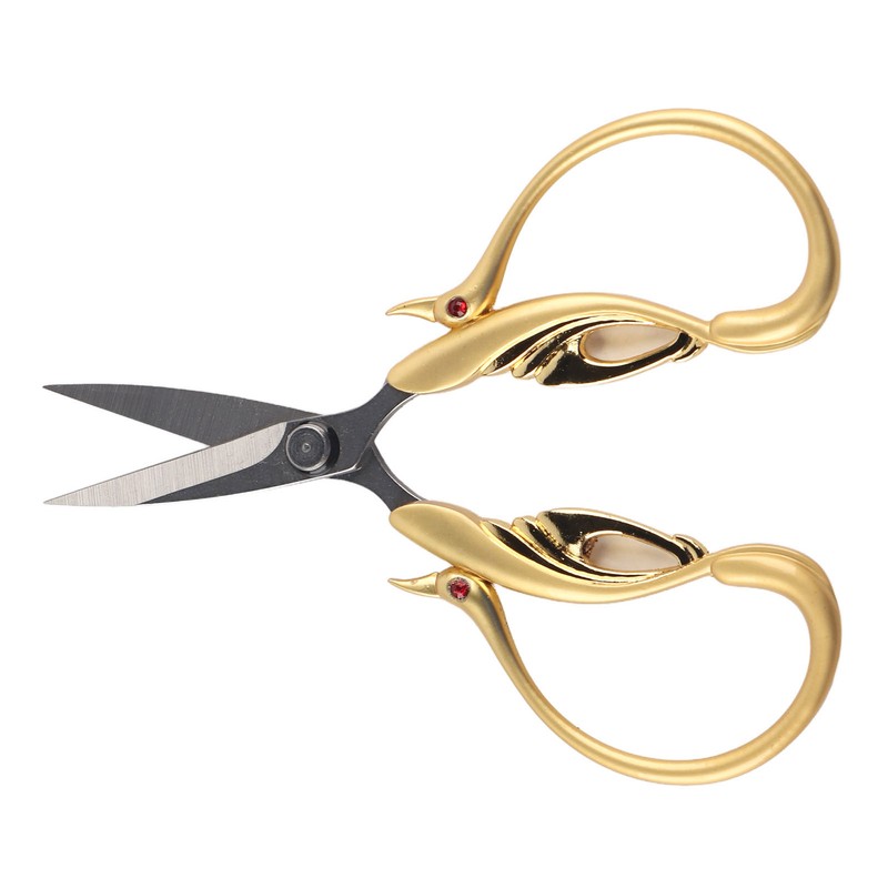 Scissors Retro DIY Swan Shaped Cross Stitch Household Cloth Cutting