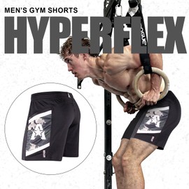 Anthem Athletics Hyperflex - Pantalones cortos de entrenamiento para hombre, de 5 pulgadas, bolsillo con cierre para correr, entrenamiento deportivo y gimnasio, Ónix y camuflaje verde G2, Medium