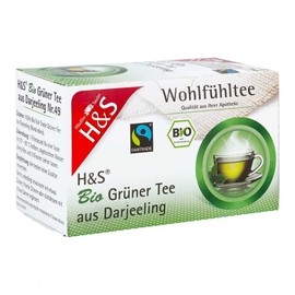 H&S Organic Gr ner Tea from Darjeeling Filter Bag, 20 x 2 g