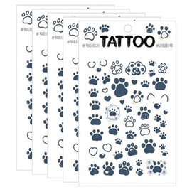 Real clear tattoo dog paw 5P children