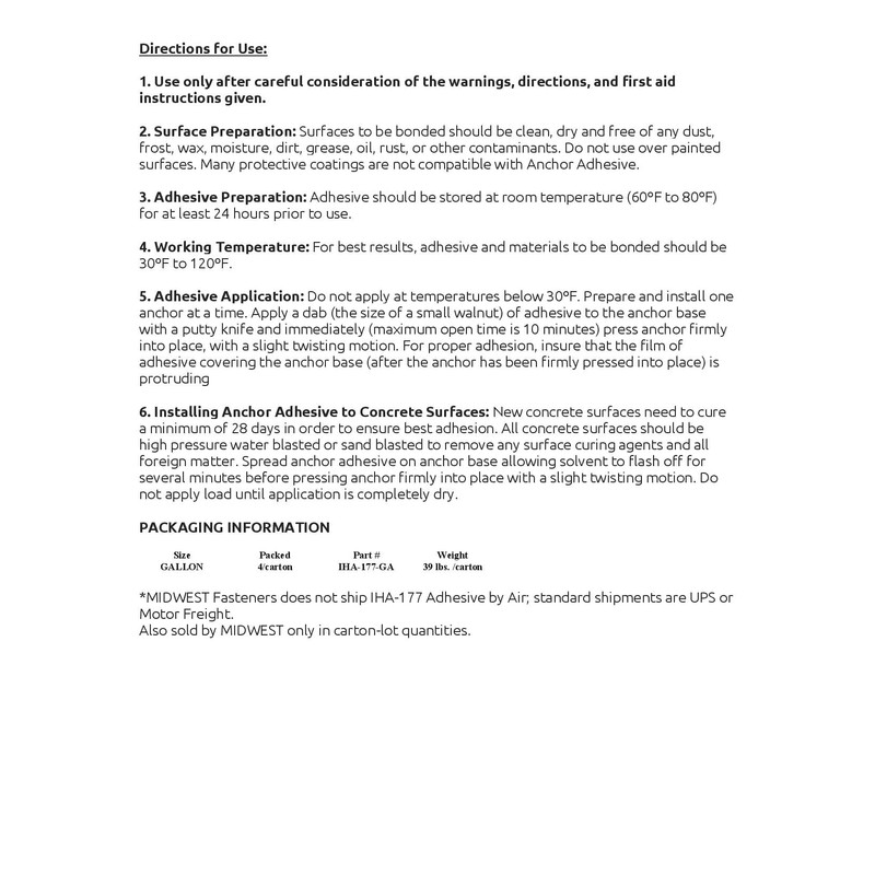 BRB Products Insulation Hanger Adhesive