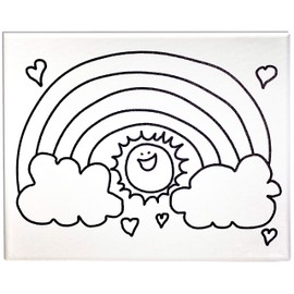 Indigo Art Studio Pre Drawn Canvas Paint Kit for Adults Kids Couples | 4-40 PACK Discounted Bundle | Rainbow Coloring Retro | DIY Birthday Gift & Sip and Paint With Twist Party Favor | 8x10