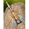 Dark WARRIOR Handmade Double Head Berserker Axe, Large Norse Double