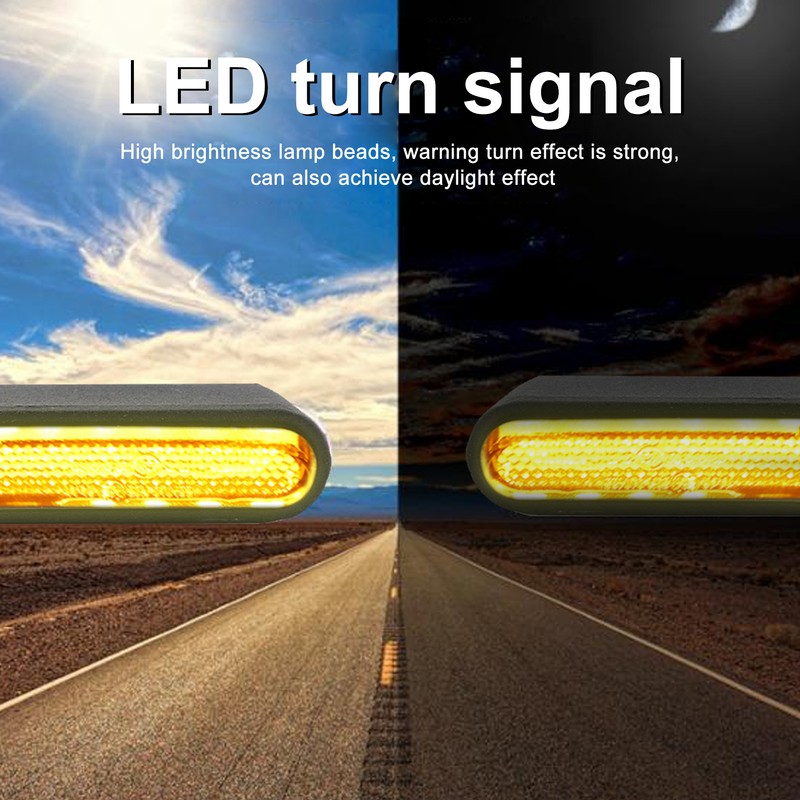 1 Pair Motorcycle LED Turn Signal Running Lights Retro Style