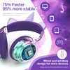 QearFun Kids Unicorn Bluetooth Headphones, 60H Playtime, 3-Level 74/85/94dB Safe