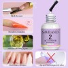 Saviland 20ml Dip Powder Liquid Set, Base Activator Top Coat