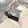 KMMOTORS Coin Box Console Organizer - Black Side Pocket Seat Gap Filler With Cupholder (Black, Driver side, with Cupholder)
