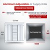 Fits 12x12 Duct Opening Aluminum 4-Way Adjustable Air Supply Grille